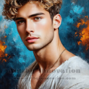 AI-generated abstract art of handsome men emerging from classic oil painting canvases — art imitating life. Surreal, stunning digital art concept by Jeff Dupler.
