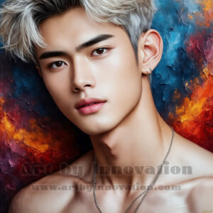 AI-generated abstract art of handsome men emerging from classic oil painting canvases — art imitating life. Surreal, stunning digital art concept by Jeff Dupler.