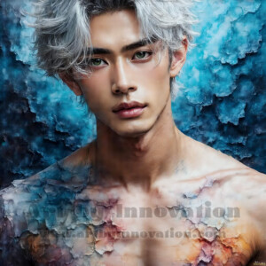 AI-generated abstract art of handsome men emerging from classic oil painting canvases — art imitating life. Surreal, stunning digital art concept by Jeff Dupler.