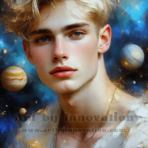 AI-generated abstract art of handsome men emerging from classic oil painting canvases — art imitating life. Surreal, stunning digital art concept by Jeff Dupler.