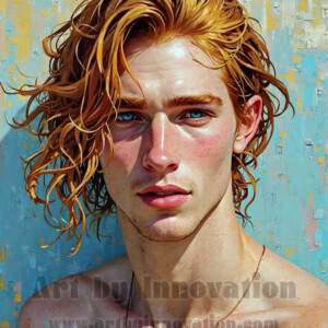 Art imitating life — and life imitating art. This AI-generated abstract concept collection features handsome men breaking the fourth wall of the canvas itself, emerging from classic oil paintings as their faces and forms come alive while their bodies remain painted on the wall. A profound meditation on the connection between creative expression and human experience — and a stunning visual achievement. Created using AI, edited in Photoshop, by © Jeff Dupler | Art by Innovation | https://www.artbyinnovation.com