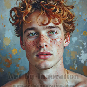 Art imitating life — and life imitating art. This AI-generated abstract concept collection features handsome men breaking the fourth wall of the canvas itself, emerging from classic oil paintings as their faces and forms come alive while their bodies remain painted on the wall. A profound meditation on the connection between creative expression and human experience — and a stunning visual achievement. Created using AI, edited in Photoshop, by © Jeff Dupler | Art by Innovation | https://www.artbyinnovation.com