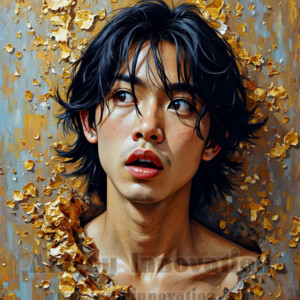 Art imitating life — and life imitating art. This AI-generated abstract concept collection features handsome men breaking the fourth wall of the canvas itself, emerging from classic oil paintings as their faces and forms come alive while their bodies remain painted on the wall. A profound meditation on the connection between creative expression and human experience — and a stunning visual achievement. Created using AI, edited in Photoshop, by © Jeff Dupler | Art by Innovation | https://www.artbyinnovation.com