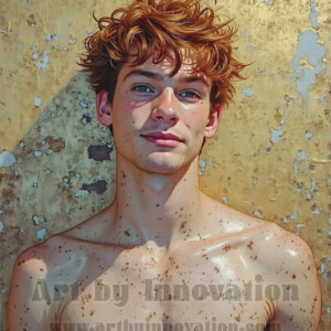 Art imitating life — and life imitating art. This AI-generated abstract concept collection features handsome men breaking the fourth wall of the canvas itself, emerging from classic oil paintings as their faces and forms come alive while their bodies remain painted on the wall. A profound meditation on the connection between creative expression and human experience — and a stunning visual achievement. Created using AI, edited in Photoshop, by © Jeff Dupler | Art by Innovation | https://www.artbyinnovation.com
