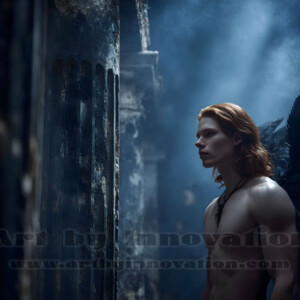 In this gallery, AI-generated dark angels handsome fallen angels with massive black and silver wings in gothic atmospheric settings. UHD digital art collection.