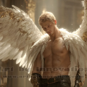 In this gallery, AI-generated dark angels handsome fallen angels with massive black and silver wings in gothic atmospheric settings. UHD digital art collection.