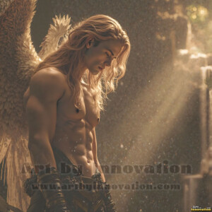 In this gallery, AI-generated dark angels handsome fallen angels with massive black and silver wings in gothic atmospheric settings. UHD digital art collection.