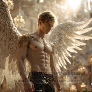 In this gallery, AI-generated dark angels handsome fallen angels with massive black and silver wings in gothic atmospheric settings. UHD digital art collection.