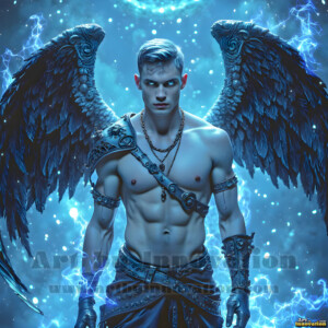 In this gallery, AI-generated dark angels handsome fallen angels with massive black and silver wings in gothic atmospheric settings. UHD digital art collection.