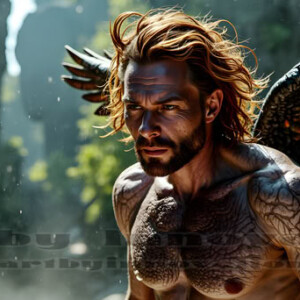 In this gallery, AI-generated dark angels handsome fallen angels with massive black and silver wings in gothic atmospheric settings. UHD digital art collection.