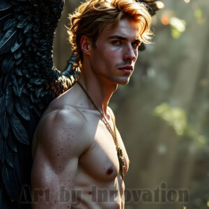 In this gallery, AI-generated dark angels handsome fallen angels with massive black and silver wings in gothic atmospheric settings. UHD digital art collection.