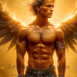 In this gallery, AI-generated dark angels — handsome fallen angels with massive black and silver wings in gothic atmospheric settings. UHD digital art collection.