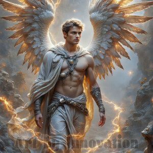 In this gallery, AI-generated dark angels — handsome fallen angels with massive black and silver wings in gothic atmospheric settings. UHD digital art collection.