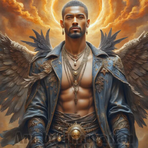 In this gallery, AI-generated dark angels — handsome fallen angels with massive black and silver wings in gothic atmospheric settings. UHD digital art collection.