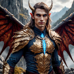 In this gallery, AI-generated dark angels — handsome fallen angels with massive black and silver wings in gothic atmospheric settings. UHD digital art collection.