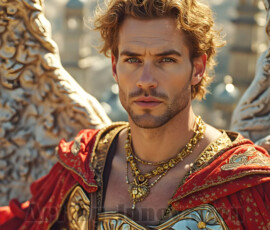 Stunning AI-generated male angel art — handsome heavenly warriors with enormous shimmering wings descending from the celestial realm. Heaven's Warriors Collection by Jeff Dupler.