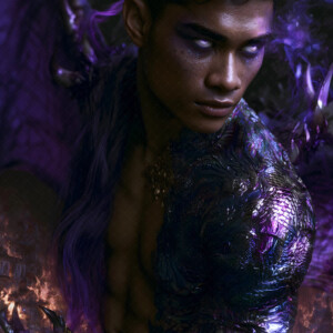 AI-generated hot sexy male demon art handsome succubus demons with dark wings emerging from the ruins of hell. Dark & Legendary Collection. 240+ images by Jeff Dupler.