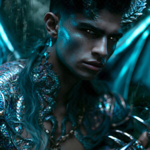 AI-generated hot sexy male demon art handsome succubus demons with dark wings emerging from the ruins of hell. Dark & Legendary Collection. 240+ images by Jeff Dupler.