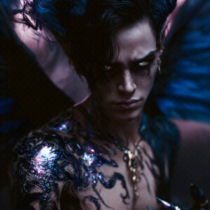 AI-generated hot sexy male demon art handsome succubus demons with dark wings emerging from the ruins of hell. Dark & Legendary Collection. 240+ images by Jeff Dupler.