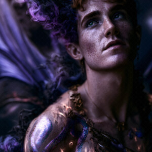 AI-generated hot sexy male demon art handsome succubus demons with dark wings emerging from the ruins of hell. Dark & Legendary Collection. 240+ images by Jeff Dupler.