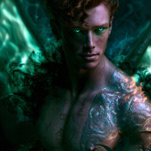 AI-generated hot sexy male demon art handsome succubus demons with dark wings emerging from the ruins of hell. Dark & Legendary Collection. 240+ images by Jeff Dupler.