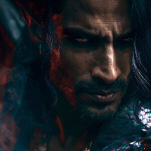 AI-generated hot sexy male demon art handsome succubus demons with dark wings emerging from the ruins of hell. Dark & Legendary Collection. 240+ images by Jeff Dupler.