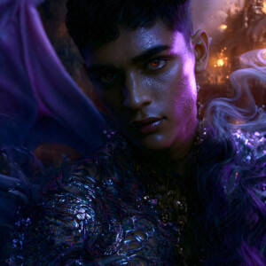 AI-generated hot sexy male demon art handsome succubus demons with dark wings emerging from the ruins of hell. Dark & Legendary Collection. 240+ images by Jeff Dupler.