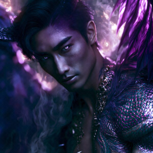 AI-generated hot sexy male demon art handsome succubus demons with dark wings emerging from the ruins of hell. Dark & Legendary Collection. 240+ images by Jeff Dupler.