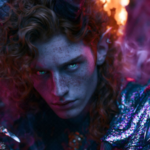 AI-generated hot sexy male demon art handsome succubus demons with dark wings emerging from the ruins of hell. Dark & Legendary Collection. 240+ images by Jeff Dupler.