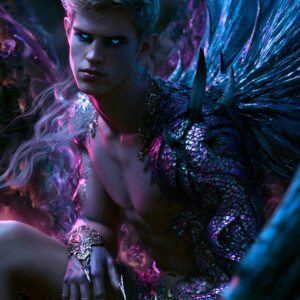 AI-generated hot sexy male demon art handsome succubus demons with dark wings emerging from the ruins of hell. Dark & Legendary Collection. 240+ images by Jeff Dupler.