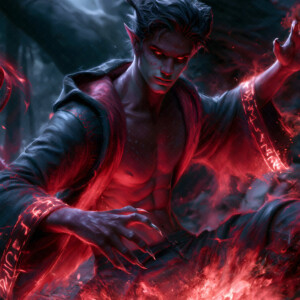 AI-generated hot sexy male demon art handsome succubus demons with dark wings emerging from the ruins of hell. Dark & Legendary Collection. 240+ images by Jeff Dupler.