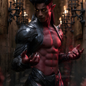 AI-generated hot sexy male demon art handsome succubus demons with dark wings emerging from the ruins of hell. Dark & Legendary Collection. 240+ images by Jeff Dupler.