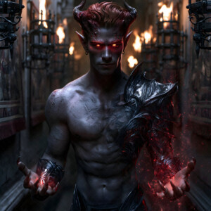 AI-generated hot sexy male demon art handsome succubus demons with dark wings emerging from the ruins of hell. Dark & Legendary Collection. 240+ images by Jeff Dupler.