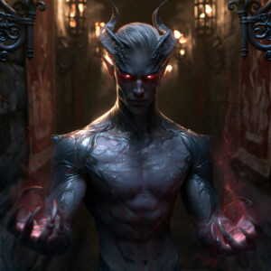 AI-generated hot sexy male demon art handsome succubus demons with dark wings emerging from the ruins of hell. Dark & Legendary Collection. 240+ images by Jeff Dupler.