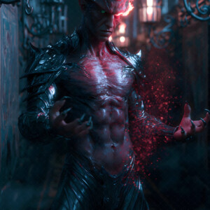 AI-generated hot sexy male demon art handsome succubus demons with dark wings emerging from the ruins of hell. Dark & Legendary Collection. 240+ images by Jeff Dupler.