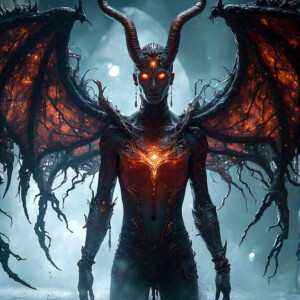 AI-generated hot sexy male demon art — handsome succubus demons with dark wings emerging from the ruins of hell. Dark & Legendary Collection. 240+ images by Jeff Dupler.