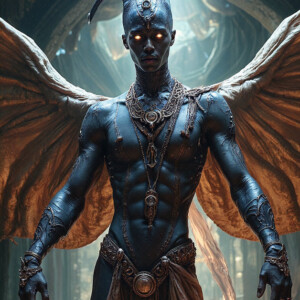 AI-generated hot sexy male demon art — handsome succubus demons with dark wings emerging from the ruins of hell. Dark & Legendary Collection. 240+ images by Jeff Dupler.