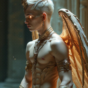 AI-generated hot sexy male demon art — handsome succubus demons with dark wings emerging from the ruins of hell. Dark & Legendary Collection. 240+ images by Jeff Dupler.