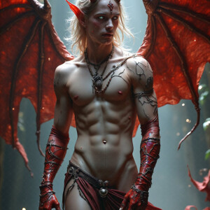 AI-generated hot sexy male demon art — handsome succubus demons with dark wings emerging from the ruins of hell. Dark & Legendary Collection. 240+ images by Jeff Dupler.