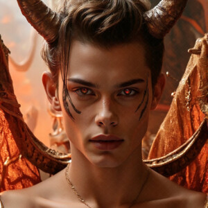 AI-generated hot sexy male demon art — handsome succubus demons with dark wings emerging from the ruins of hell. Dark & Legendary Collection. 240+ images by Jeff Dupler.