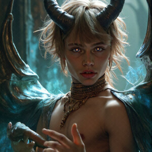 AI-generated hot sexy male demon art — handsome succubus demons with dark wings emerging from the ruins of hell. Dark & Legendary Collection. 240+ images by Jeff Dupler.