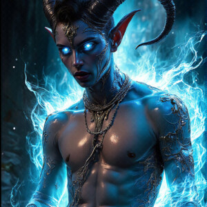 AI-generated hot sexy male demon art — handsome succubus demons with dark wings emerging from the ruins of hell. Dark & Legendary Collection. 240+ images by Jeff Dupler.