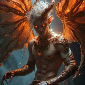 AI-generated hot sexy male demon art — handsome succubus demons with dark wings emerging from the ruins of hell. Dark & Legendary Collection. 240+ images by Jeff Dupler.