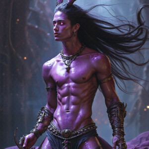 AI-generated hot sexy male demon art — handsome succubus demons with dark wings emerging from the ruins of hell. Dark & Legendary Collection. 240+ images by Jeff Dupler.