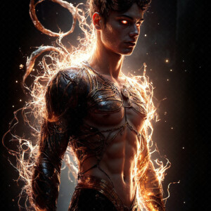 AI-generated hot sexy male demon art — handsome succubus demons with dark wings emerging from the ruins of hell. Dark & Legendary Collection. 240+ images by Jeff Dupler.