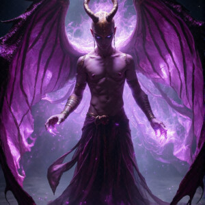 AI-generated hot sexy male demon art — handsome succubus demons with dark wings emerging from the ruins of hell. Dark & Legendary Collection. 240+ images by Jeff Dupler.