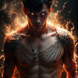 AI-generated hot sexy male demon art — handsome succubus demons with dark wings emerging from the ruins of hell. Dark & Legendary Collection. 240+ images by Jeff Dupler.