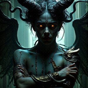 AI-generated hot sexy male demon art — handsome succubus demons with dark wings emerging from the ruins of hell. Dark & Legendary Collection. 240+ images by Jeff Dupler.