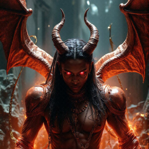 AI-generated hot sexy male demon art — handsome succubus demons with dark wings emerging from the ruins of hell. Dark & Legendary Collection. 240+ images by Jeff Dupler.