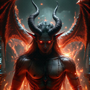 AI-generated hot sexy male demon art — handsome succubus demons with dark wings emerging from the ruins of hell. Dark & Legendary Collection. 240+ images by Jeff Dupler.